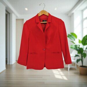 Red Textured Blazer by The Limited (Size S)